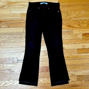 Kick flare cropped ayr black jeans